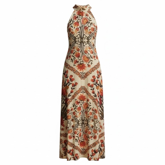 Farm Rio Floral Halter Maxi Dress - Picture 2 of 2
